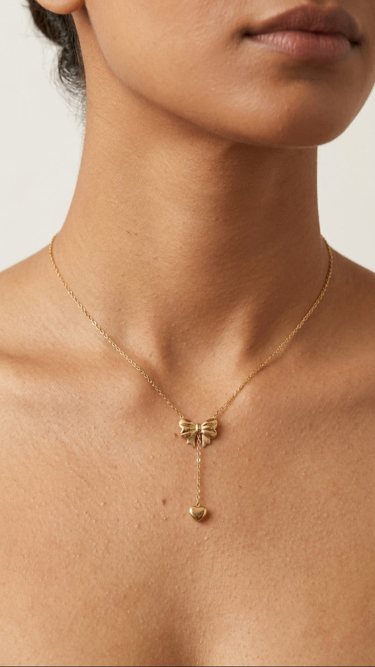 Coquette bow 18K Gold plated Necklace
