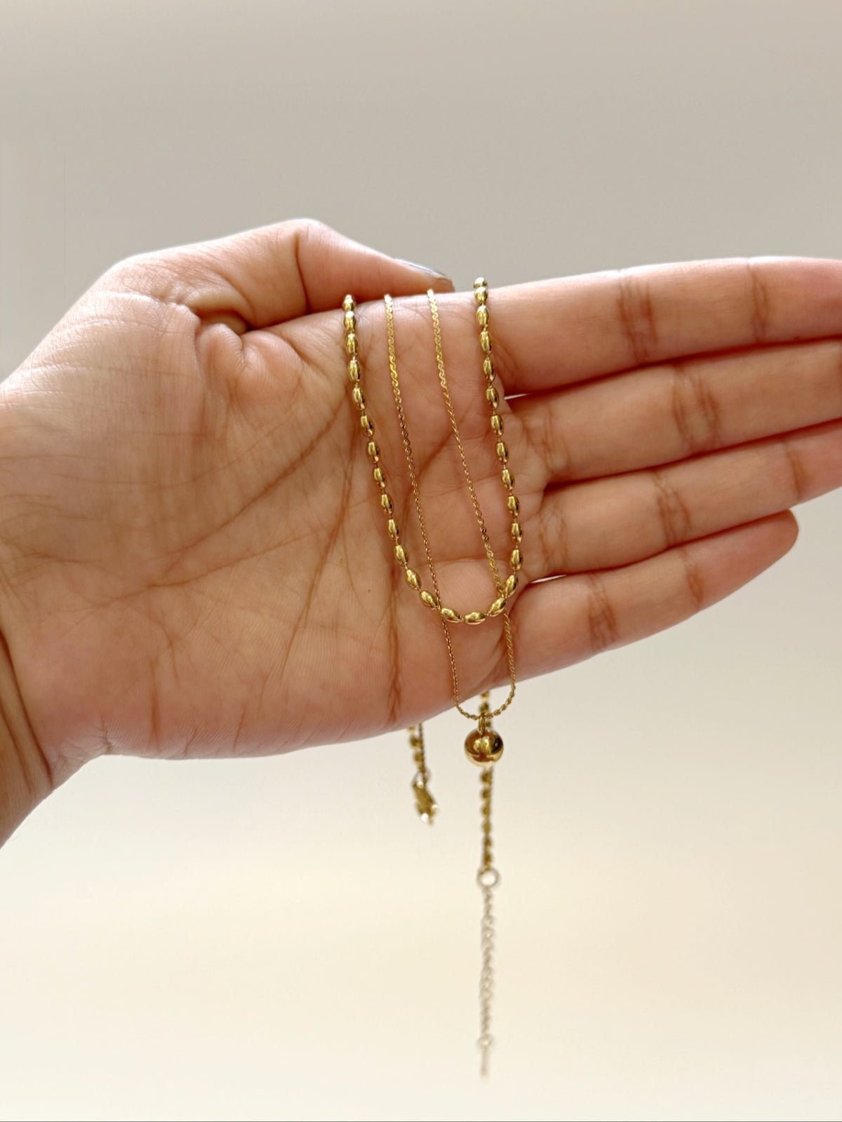 Orbital Minimalist Double-Layered 18k Gold Plated Necklace