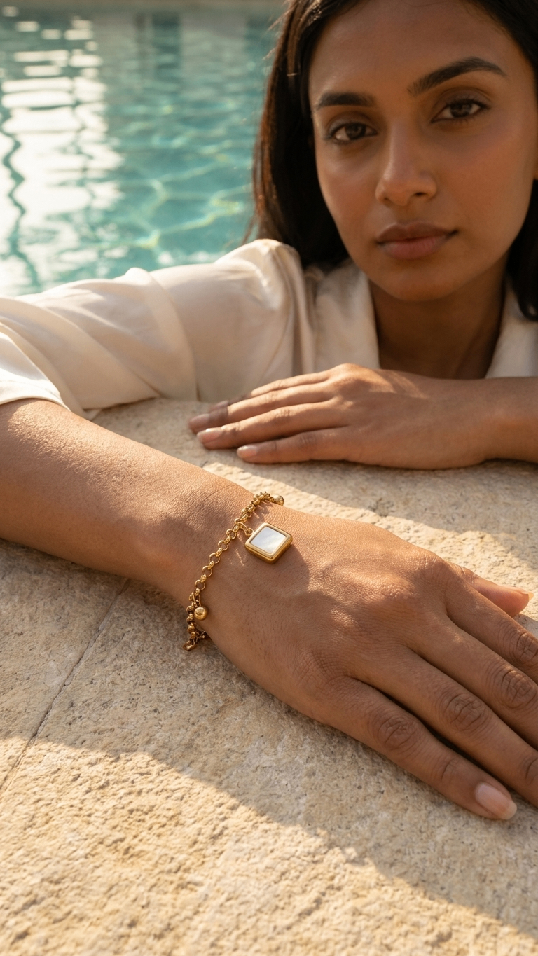 Snow Block 18K Gold Plated bracelet