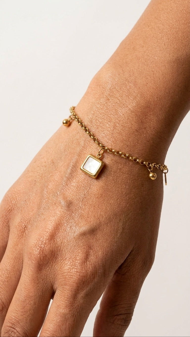 Snow Block 18K Gold Plated bracelet