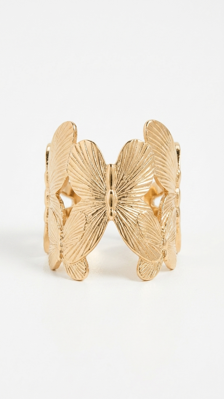 Butterfly 18K Gold Plated Ring