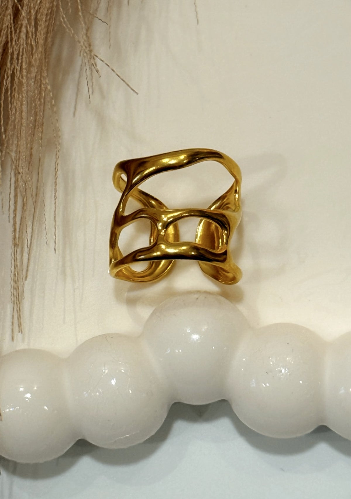 Groove Ring 18K Gold Plated
