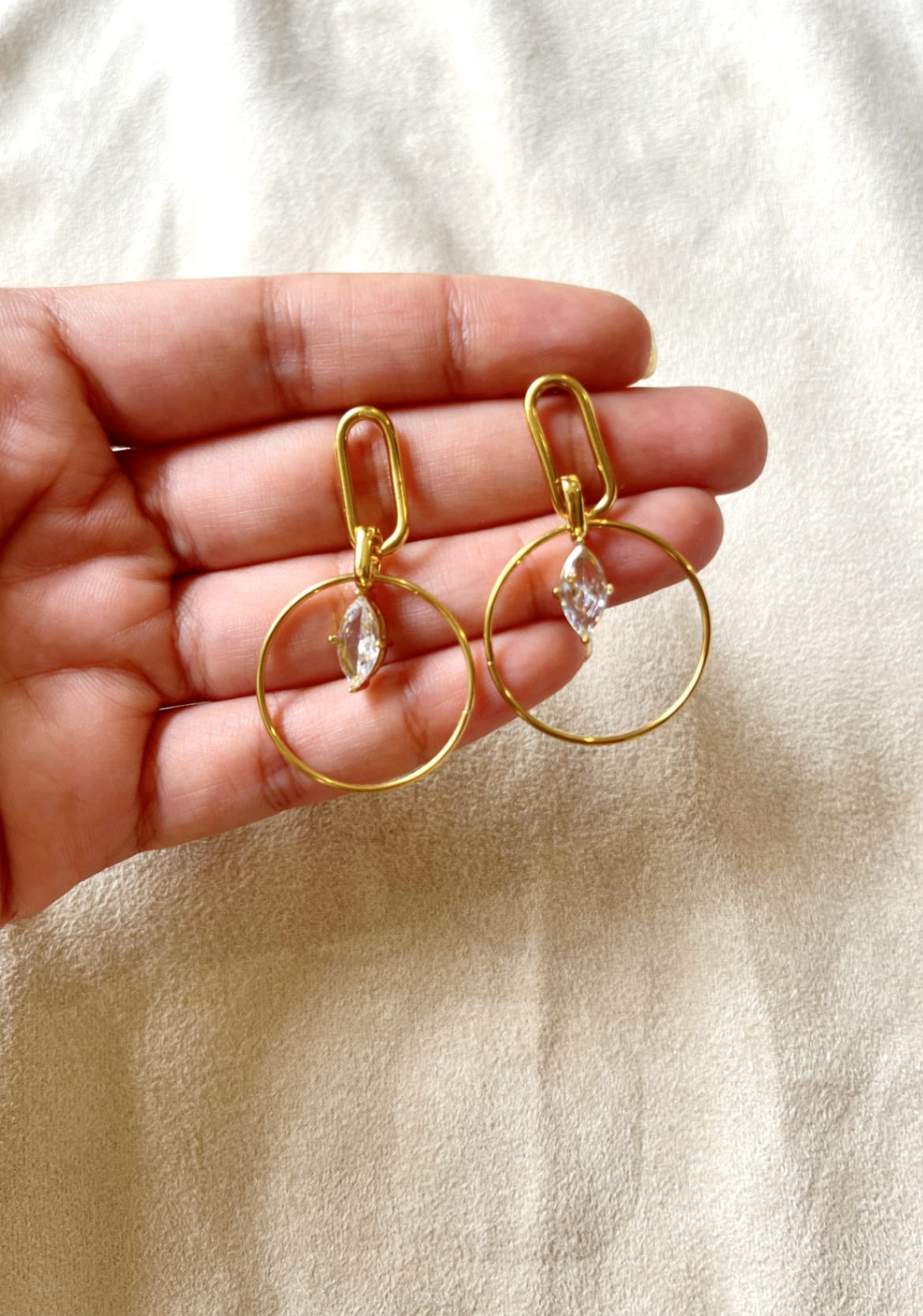 Minimalist Hoop 18K Gold Plated Earrings