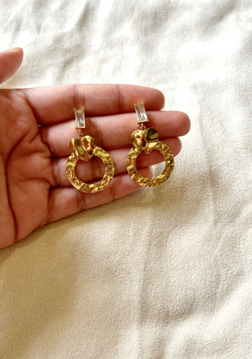 Chic circle 18K Gold Plated Earrings