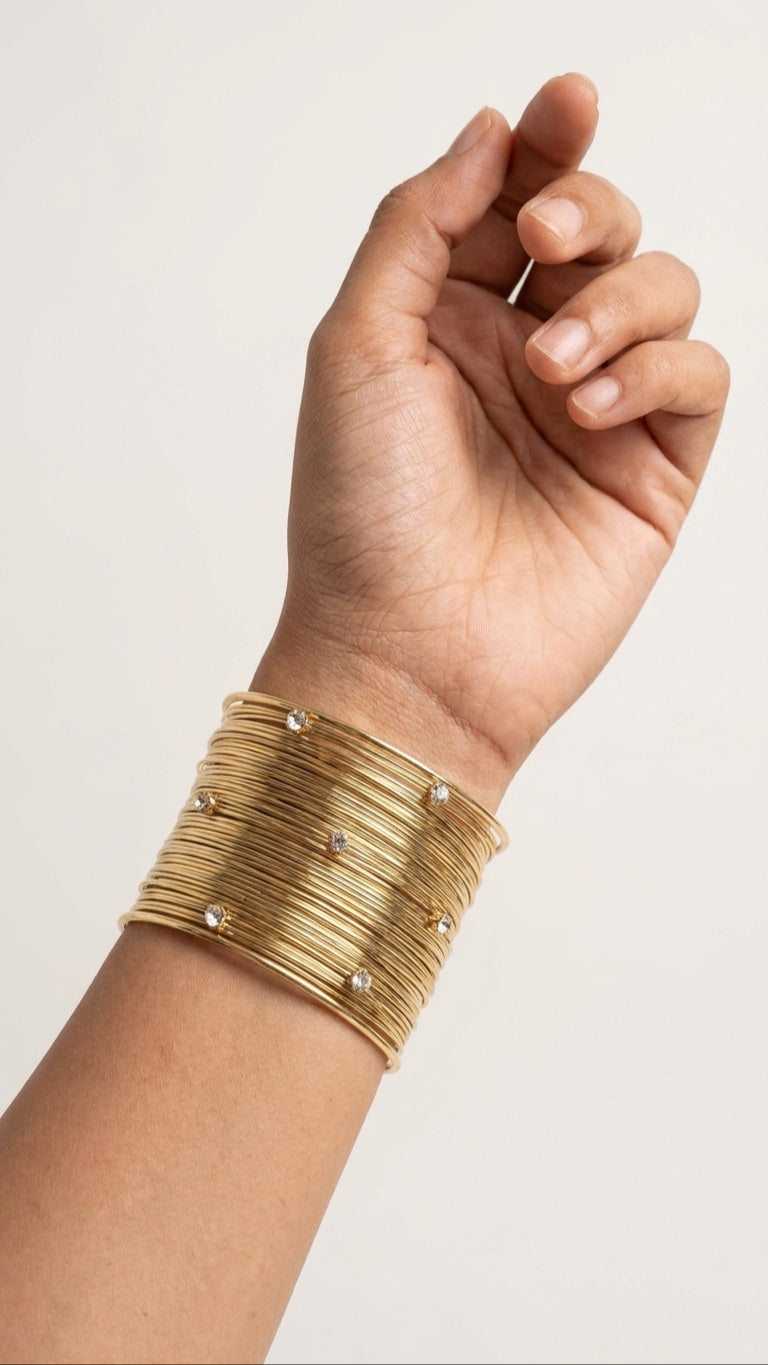 Wired Band 18K Gold palted Bracelet