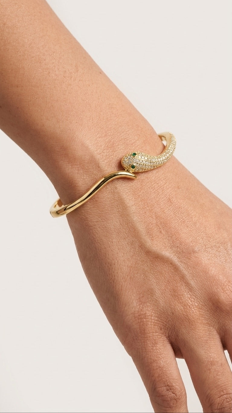 Serpent 18K Gold Plated Bracelet