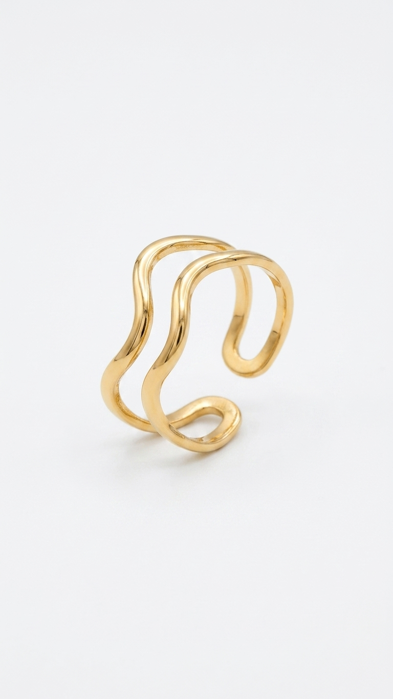 Ripple Ring 18K Gold plated
