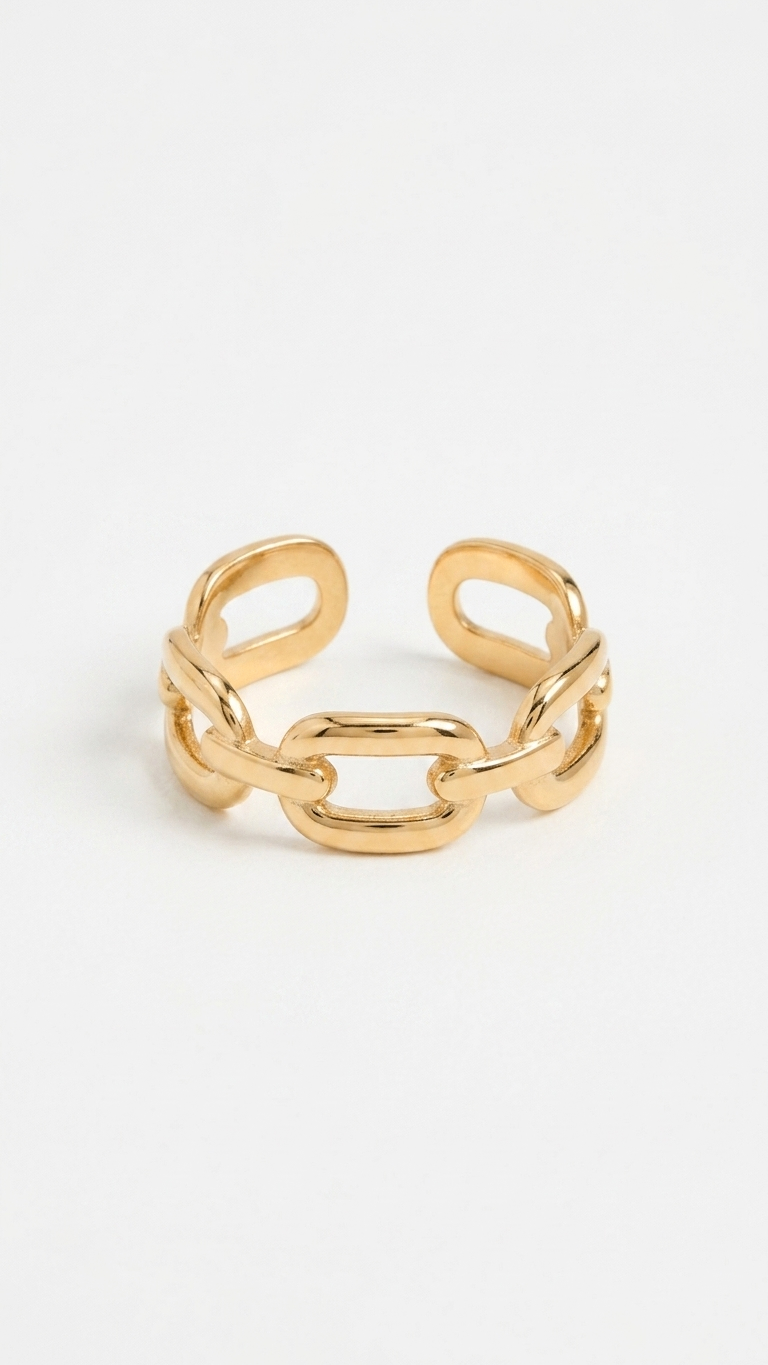 Nova Chain Ring 18K Gold Plated