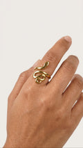 Shiny Snake Ring 18K Gold Colour Plated