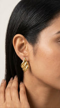 Vortex Twist 18K Gold Plated Earrings