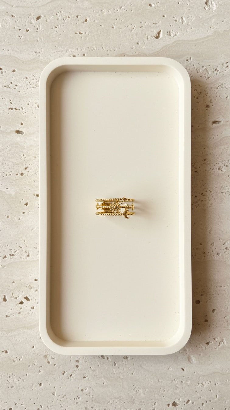 Astral Trio 18K Gold plated Ring