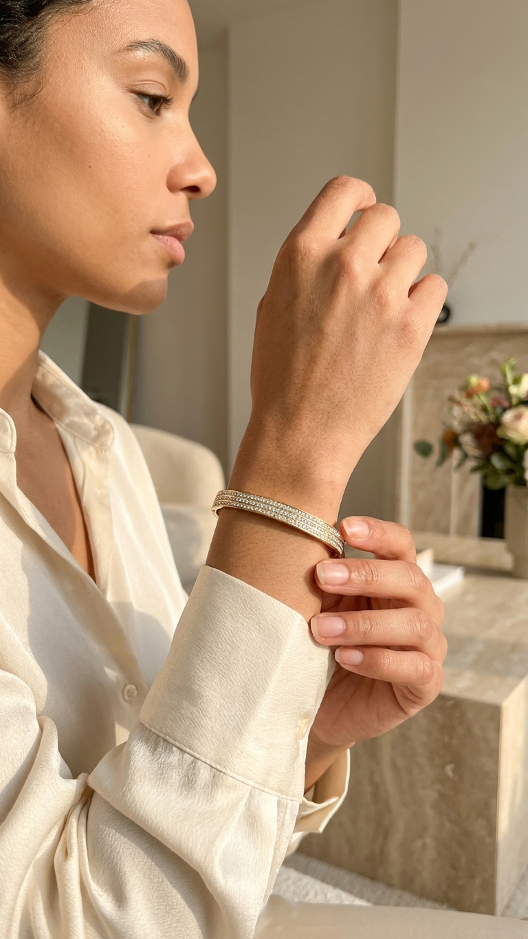 Gem Glow 18K Gold Plated Kadha Bracelet