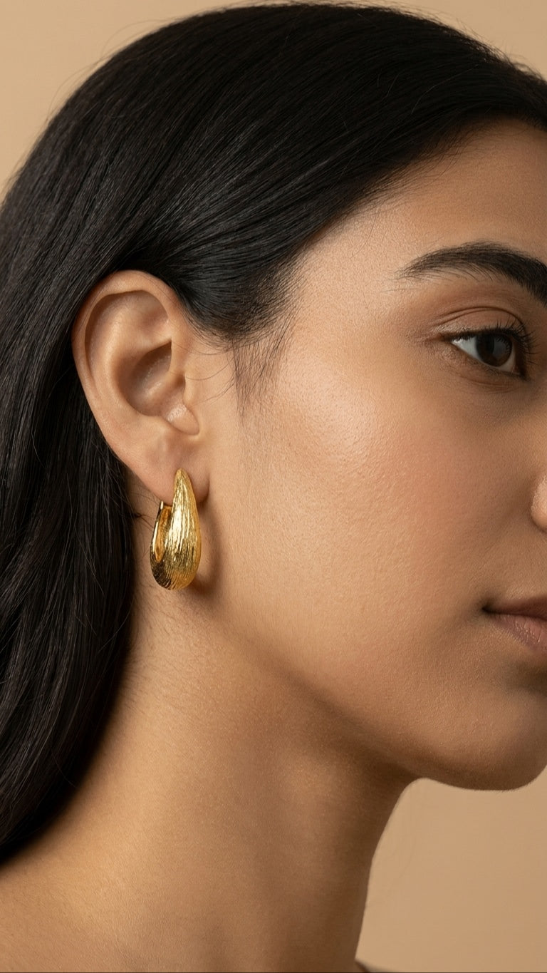 Bold Hoop 18K Gold Plated Earrings