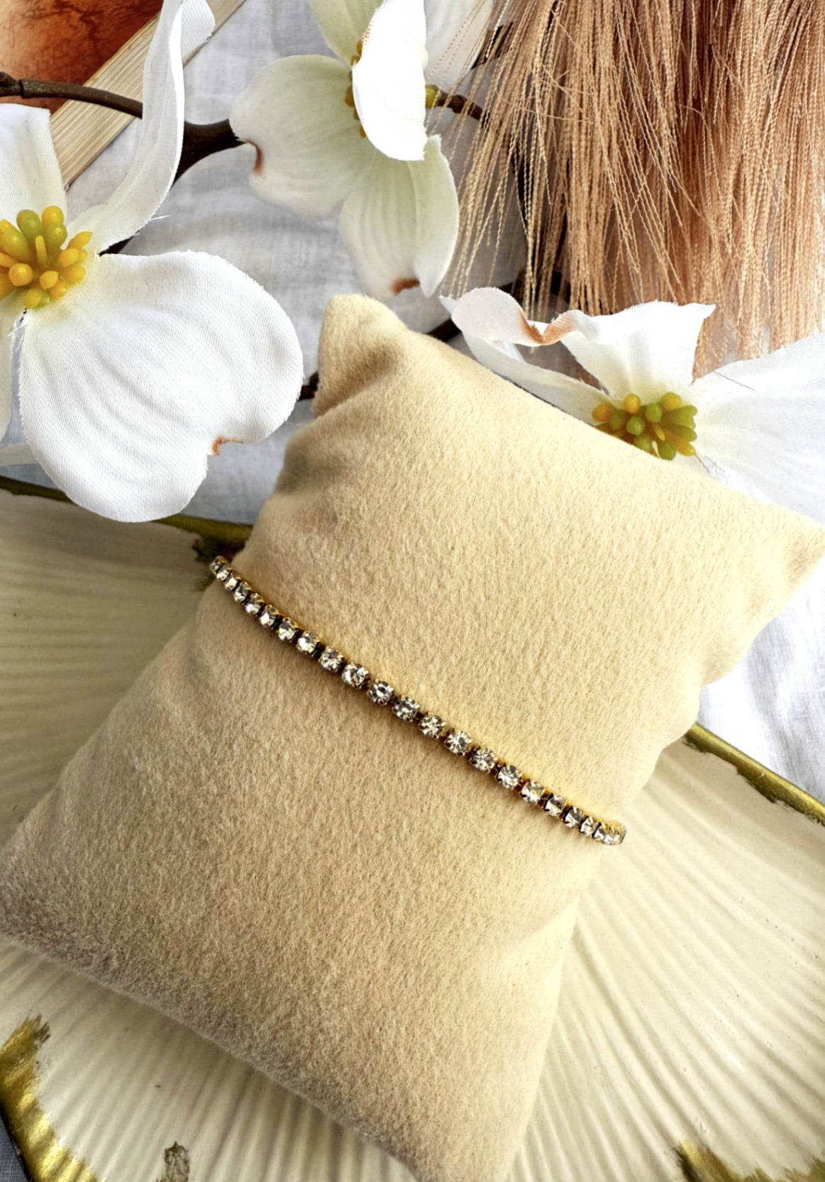 Crystal Cascade 18K Gold Plated Bracelet