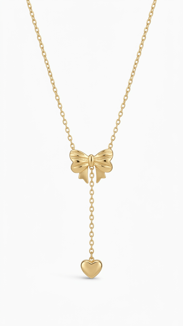 Coquette bow 18K Gold plated Necklace