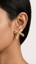 Chic Ribbon 18K Gold plated Earrings