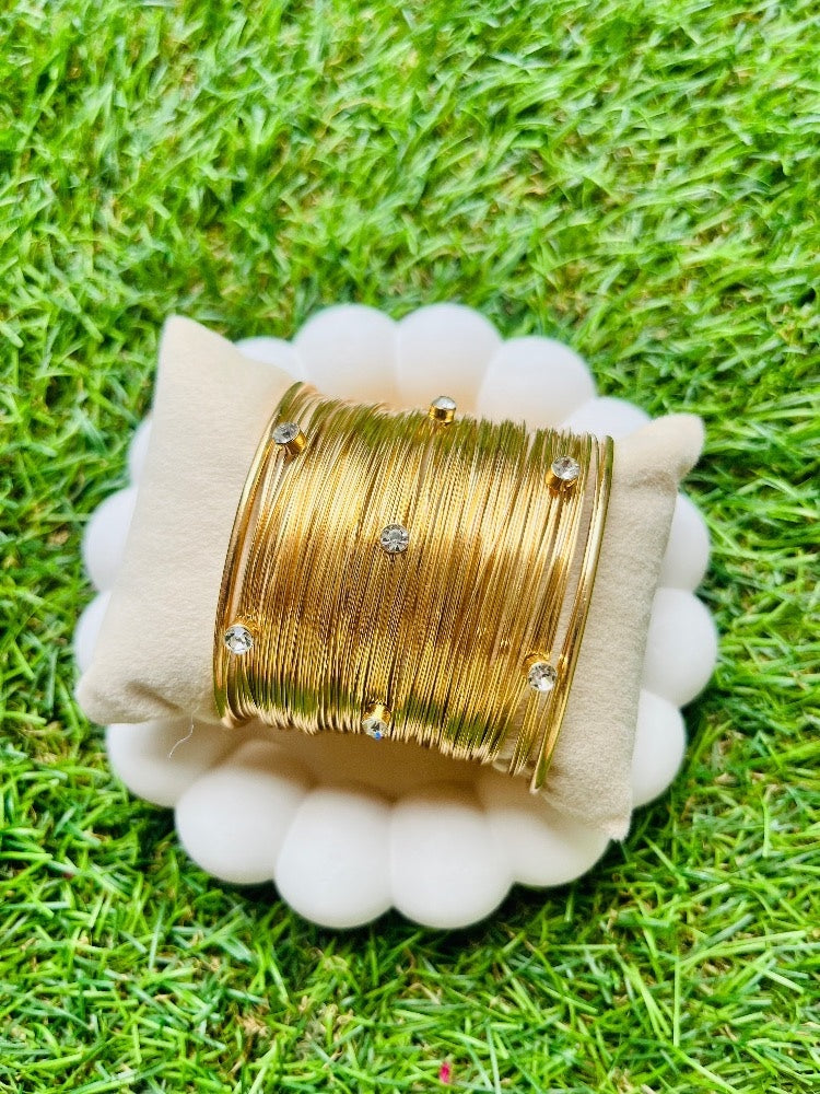 Wired Band 18K Gold palted Bracelet