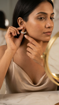 Emerald 18k gold plated Earrings