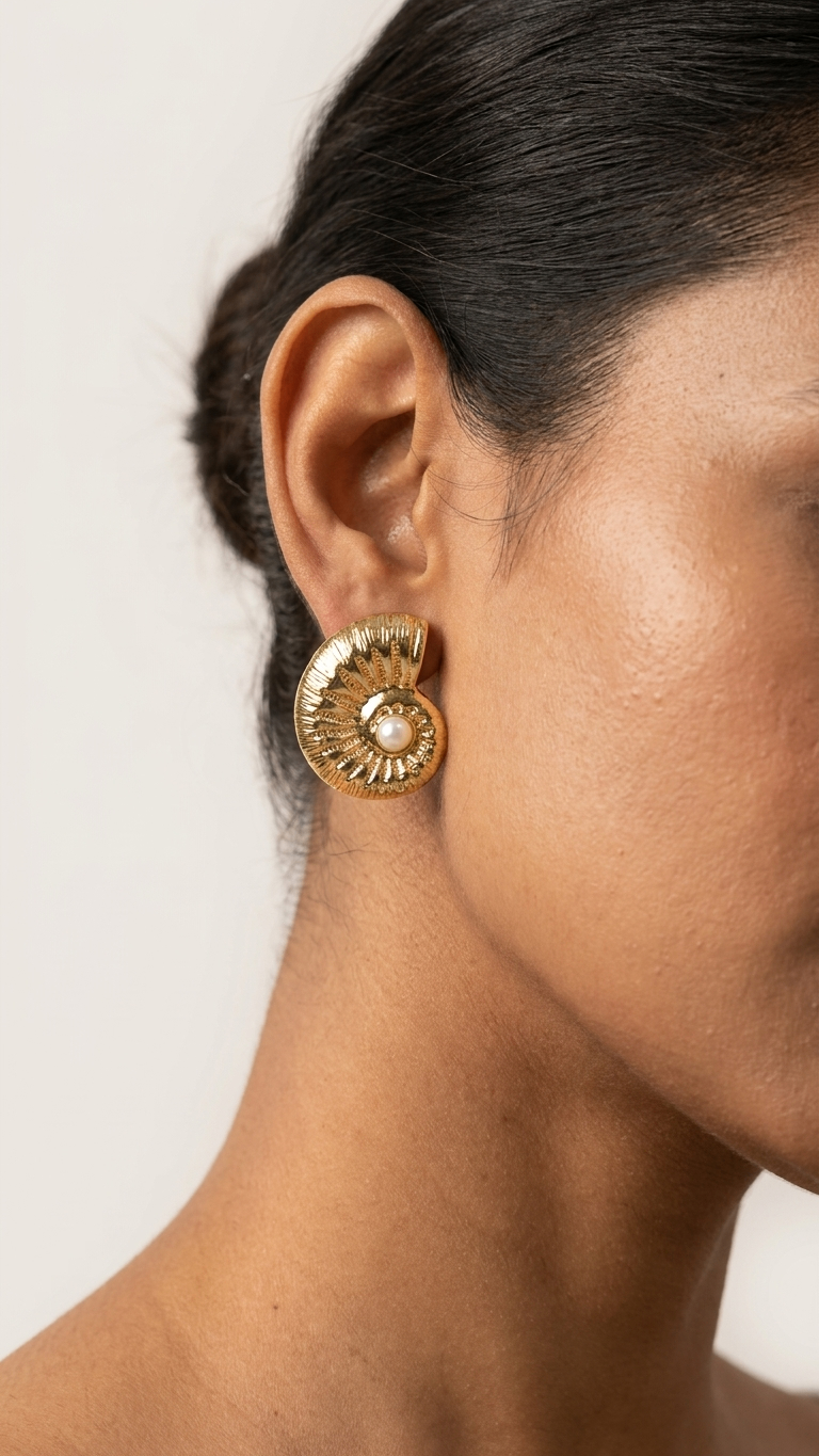 Amona 18K Gold Plated Earring