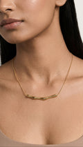 The gold wave 18k gold plated necklace