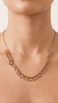 Matrix Two-Tone 18K Gold Plated Necklace