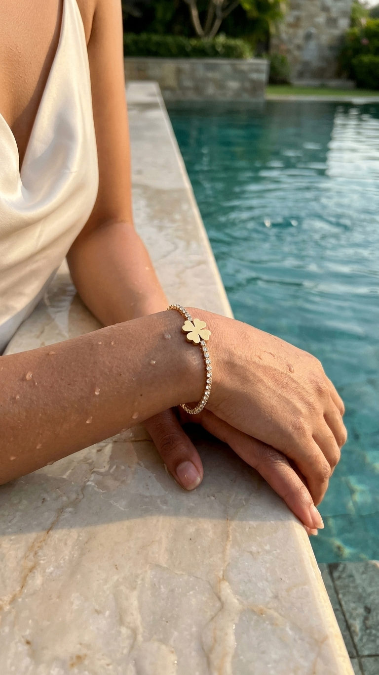 Clover Glow 18K Gold Plated Bracelet