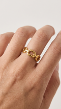 Nova Chain Ring 18K Gold Plated