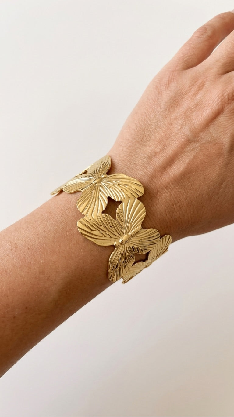 Butterfly 18K Gold Plated Bracelet