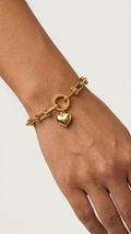 Heart Chain 18K Gold Plated Bracelet