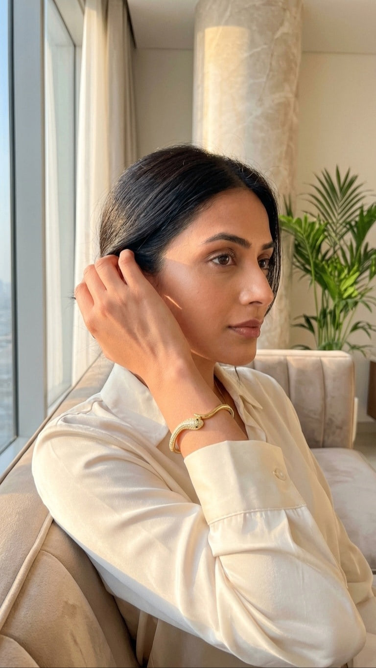 Serpent 18K Gold Plated Bracelet
