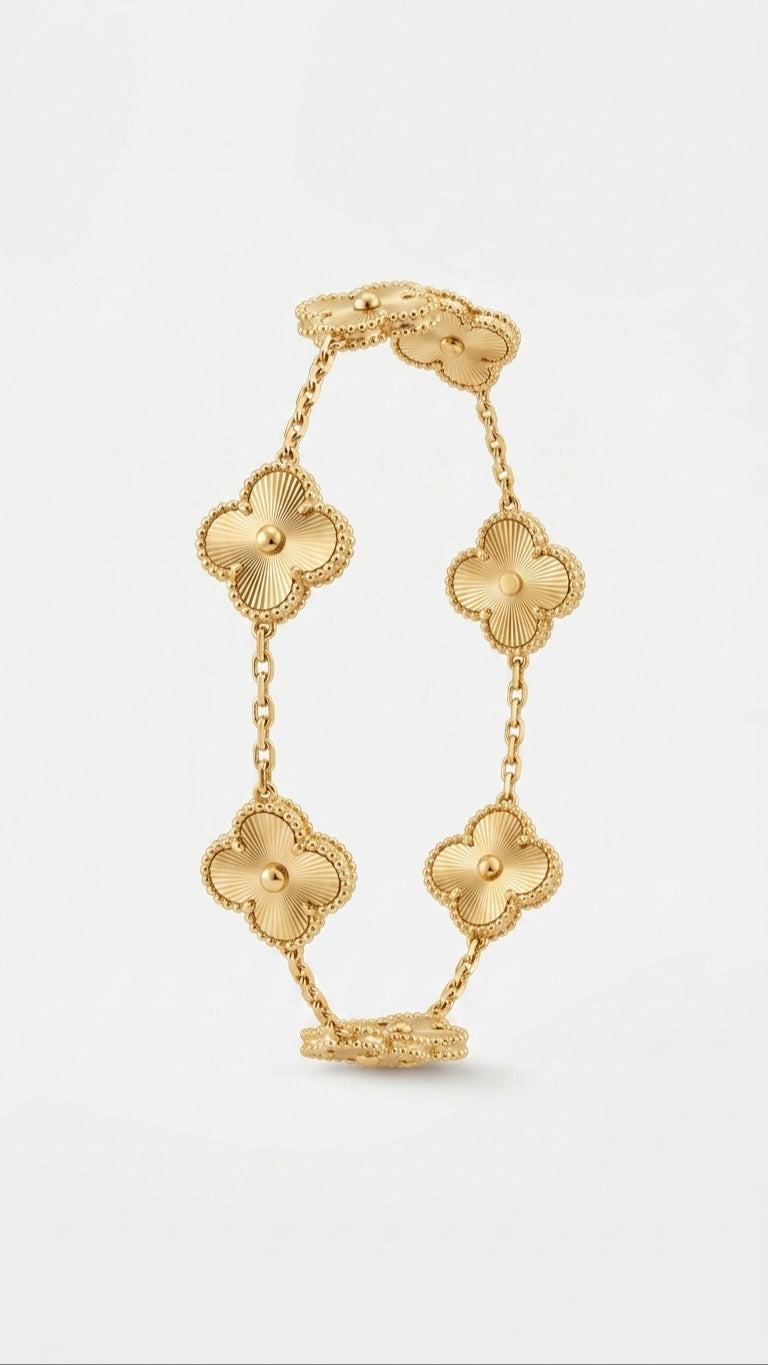 Cloverleaf 18K Gold Plated Bracelet