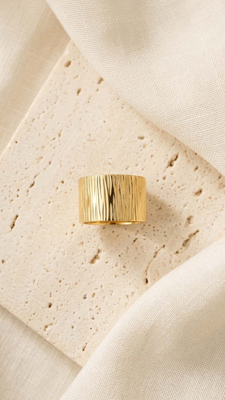Cuff Ring 18K Gold Plated