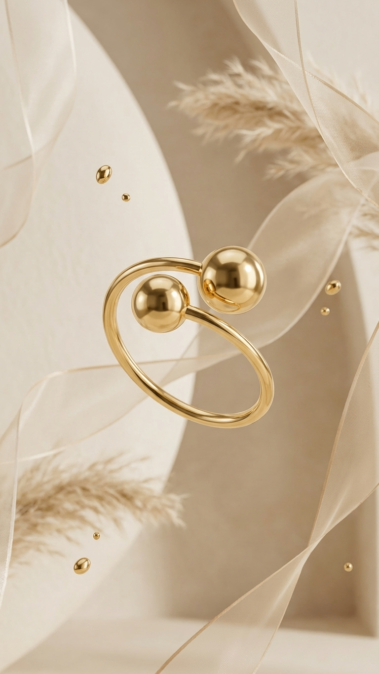 Bounce Ring 18K Gold Plated