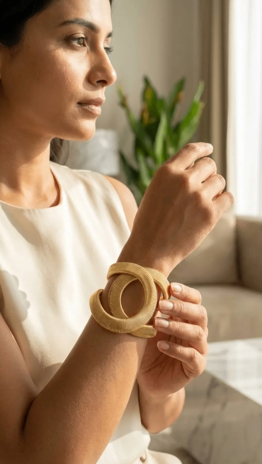 Bold Luxe Cuff 18K Gold Plated Bracelet