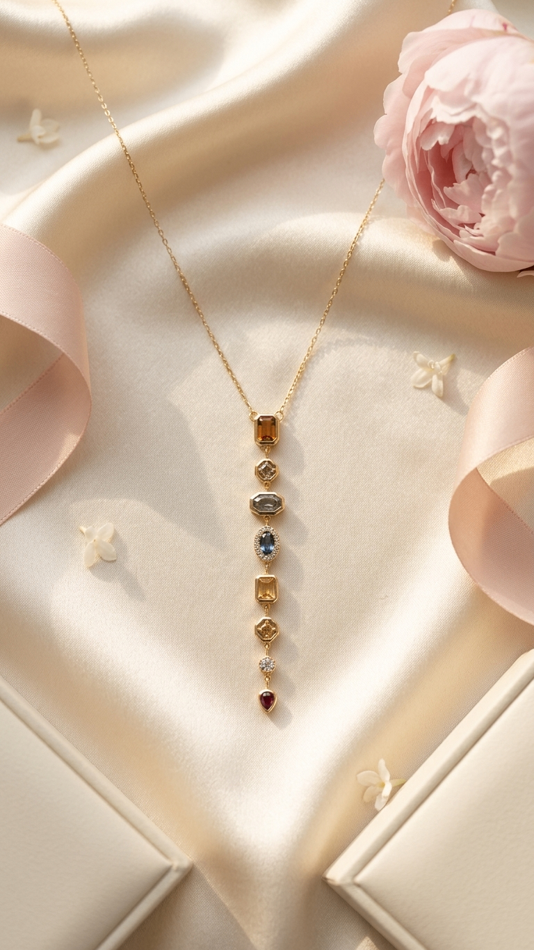 Cosmic Shapes 18K Gold Plated Necklace