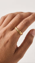 Tiny Hearts Ring 18K Gold Colour Plated