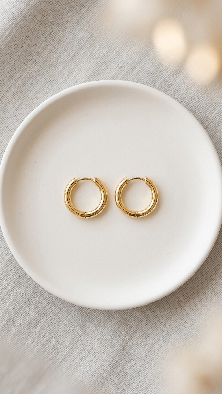 Chic Loop 18K Gold Plated Earrings