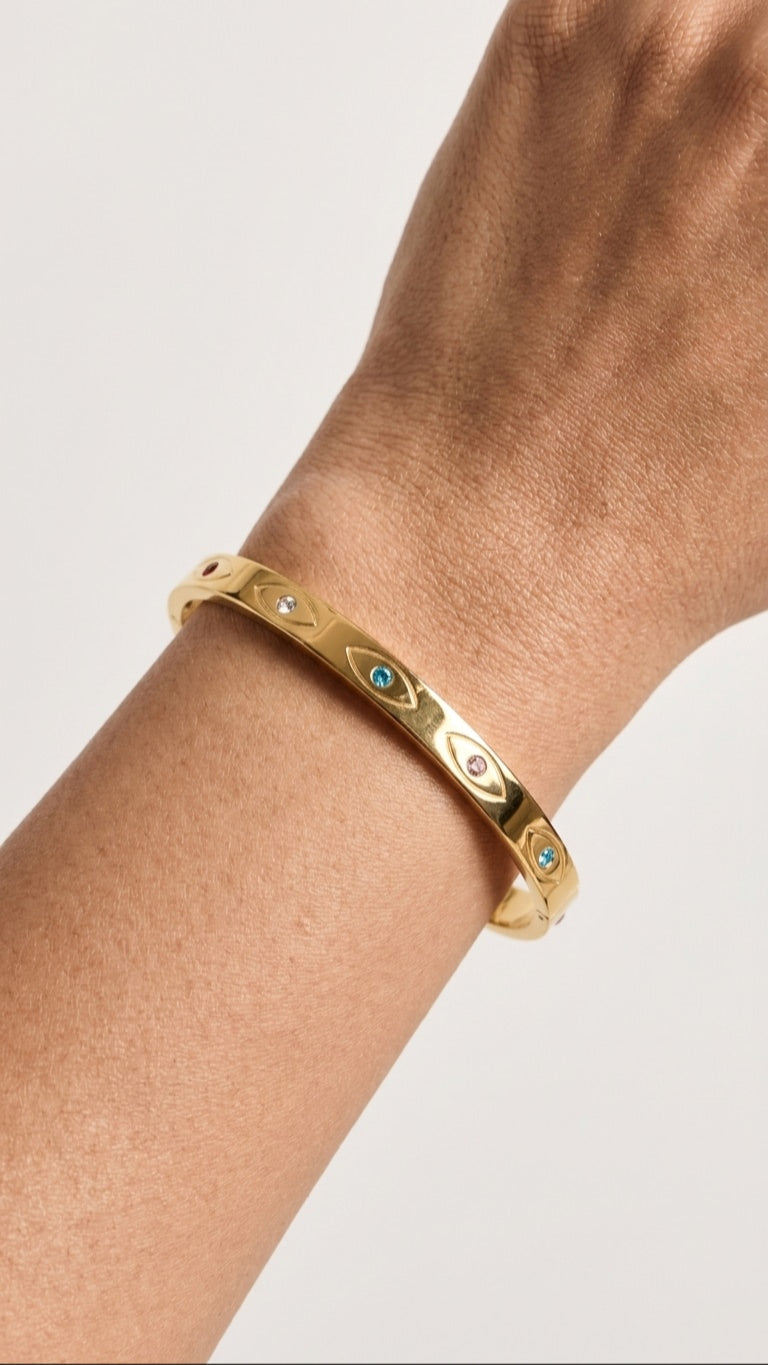 Evileye 18K Gold Plated Kadha Bracelet