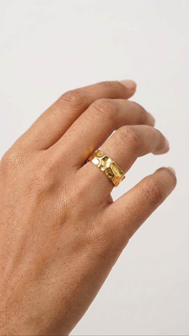 Curls Ring 18K Gold Plated