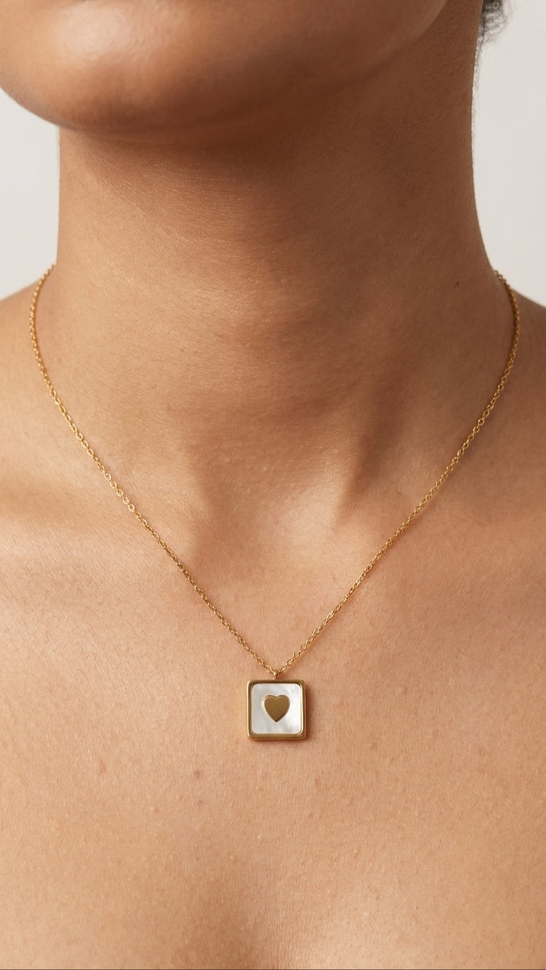 Serenity Heart 18K Gold Plated Necklace