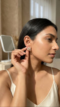 Trio Luxe 18k gold plated earrings