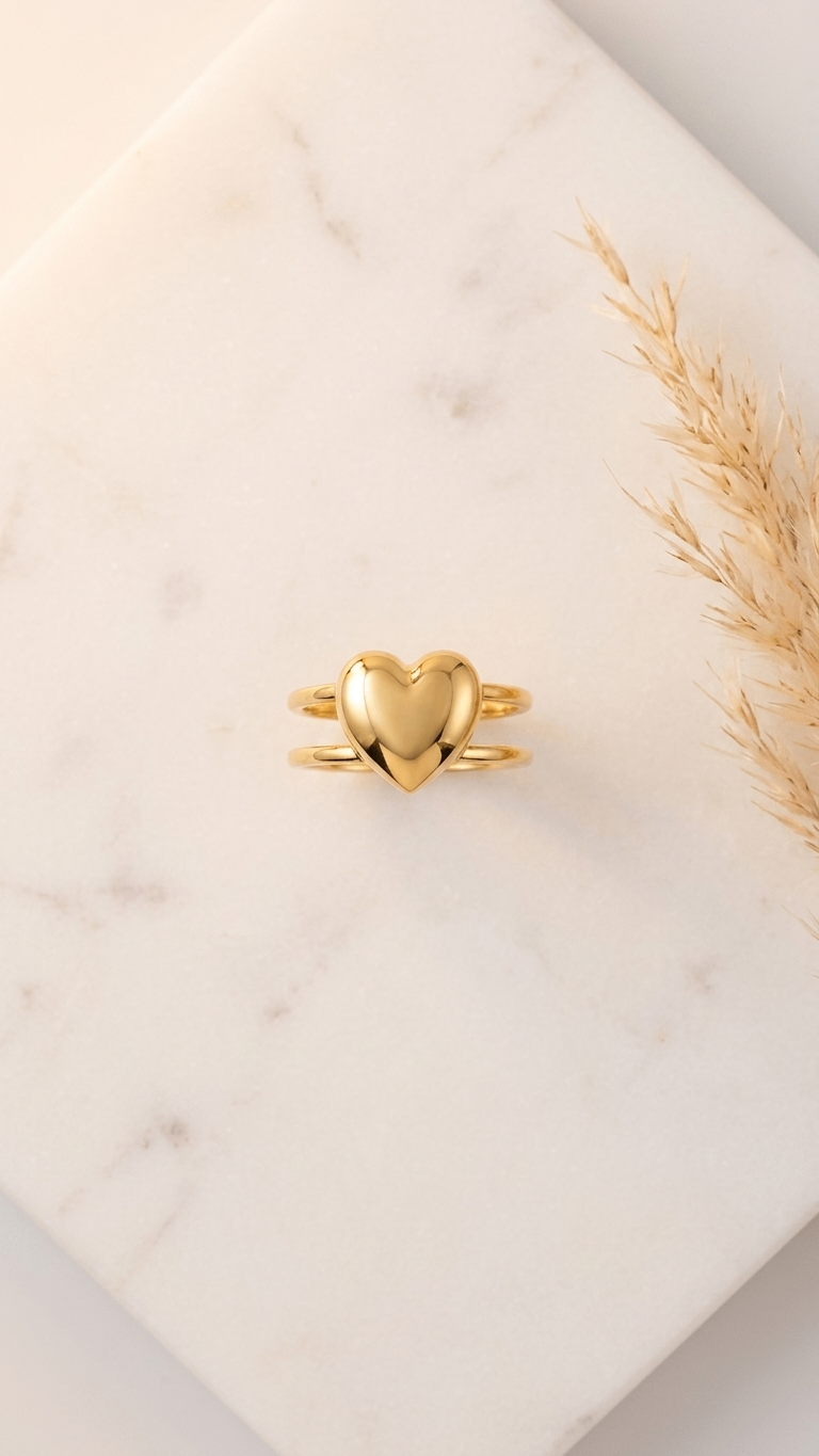 Love loop Ring 18K Gold Colour Plated