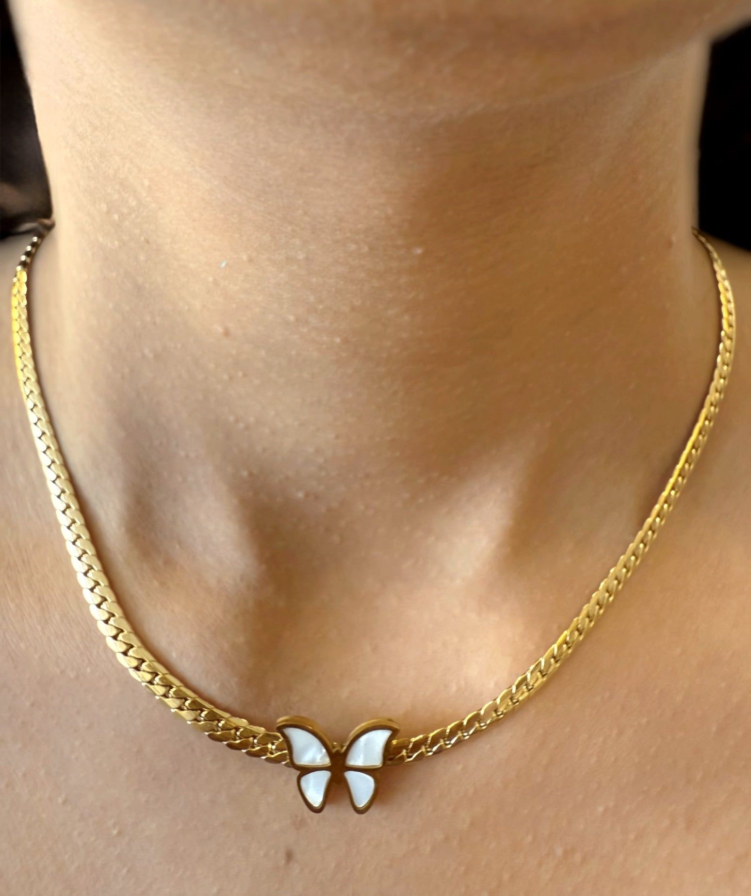 Papillon Minimalist 18K Gold Plated Necklace