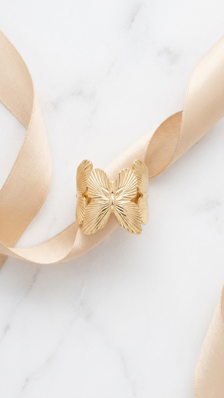 Butterfly 18K Gold Plated Ring