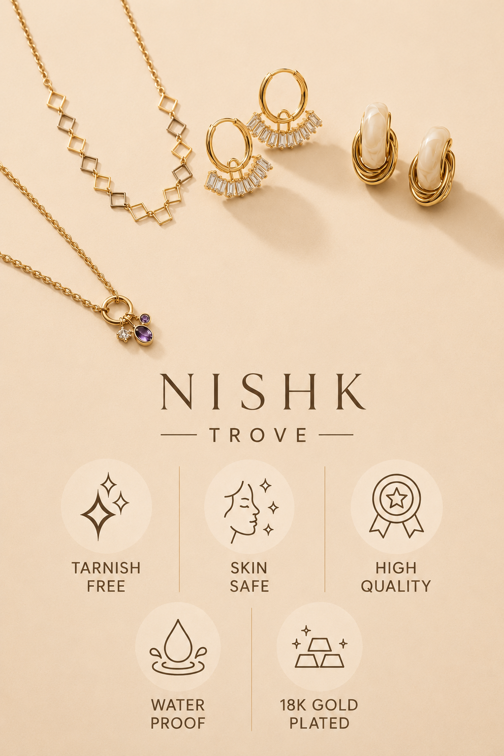Evileye Charm 18K Gold Plated Bracelet