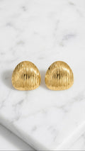 Golden molten 18k gold plated earrings