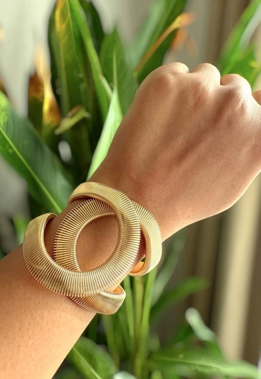 Bold Luxe Cuff 18K Gold Plated Bracelet