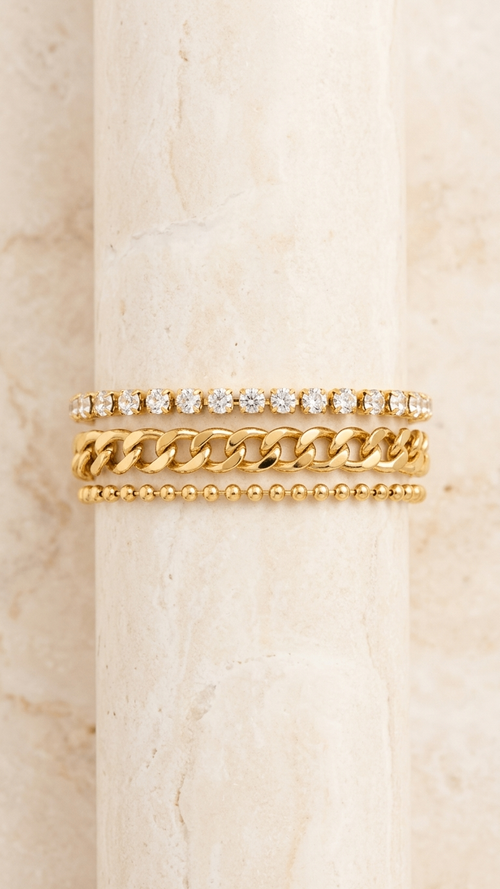 Aura Stack 18K Gold Plated Bracelet