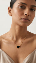 Two-Tone Hemisphere 18K Gold Plated Necklace