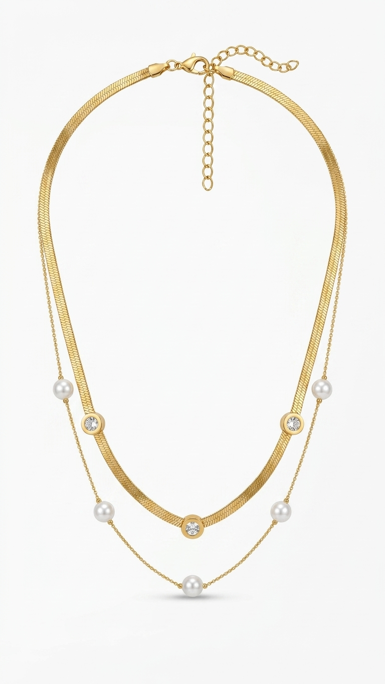 Pearl Fusion 18K Gold Plated Necklace